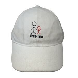 Little Me Slideback Baseball Cap White One Size Adjustable Embroidered Vista